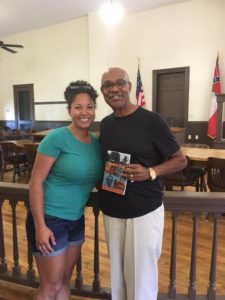 Simeon Wright and me in the courthouse where the murder trial took place. Mr. Wright was (he's passed away since this photo was taken) with Emmett Till when he was kidnapped by Milam and Bryant.
